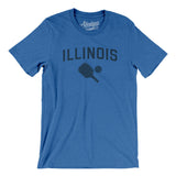 Illinois Pickleball Men/Unisex T-Shirt-Heather True Royal-Allegiant Goods Co. Vintage Sports Apparel