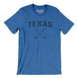 Texas Golf Men/Unisex T-Shirt-Heather True Royal-Allegiant Goods Co. Vintage Sports Apparel