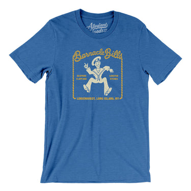 Barnacle Bills Long Island Men/Unisex T-Shirt-Heather True Royal-Allegiant Goods Co. Vintage Sports Apparel