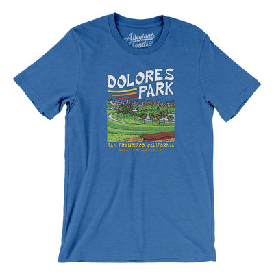 Dolores Park Men/Unisex T-Shirt-Heather True Royal-Allegiant Goods Co. Vintage Sports Apparel