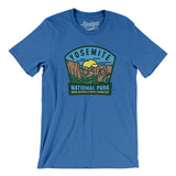Yosemite National Park Badge Men/Unisex T-Shirt-Heather True Royal-Allegiant Goods Co. Vintage Sports Apparel
