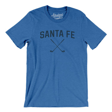 Santa Fe Golf Men/Unisex T-Shirt-Heather True Royal-Allegiant Goods Co. Vintage Sports Apparel
