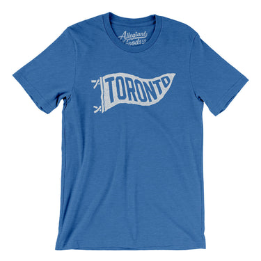 Toronto Pennant Men/Unisex T-Shirt-Heather True Royal-Allegiant Goods Co. Vintage Sports Apparel