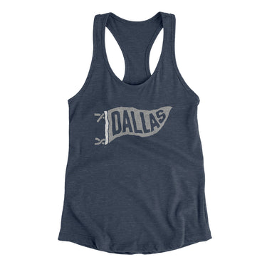 Dallas Pennant Women's Racerback Tank-Allegiant Goods Co. Vintage Sports Apparel