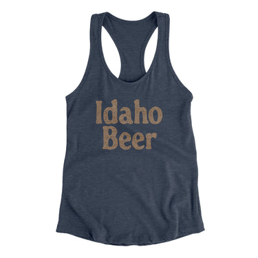 Idaho Beer Women's Racerback Tank-Indigo-Allegiant Goods Co. Vintage Sports Apparel