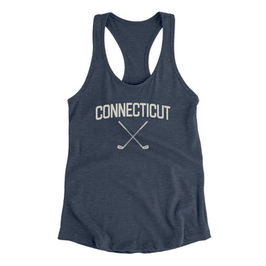 Connecticut Golf Women's Racerback Tank-Indigo-Allegiant Goods Co. Vintage Sports Apparel