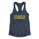 I've Been To Pittsburgh Women's Racerback Tank-Indigo-Allegiant Goods Co. Vintage Sports Apparel