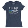 St. Louis Cycling Women's T-Shirt-Indigo-Allegiant Goods Co. Vintage Sports Apparel