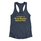 I've Been To Rocky Mountain National Park Women's Racerback Tank-Indigo-Allegiant Goods Co. Vintage Sports Apparel