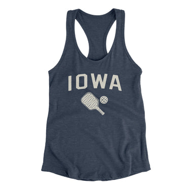 Iowa Pickleball Women's Racerback Tank-Indigo-Allegiant Goods Co. Vintage Sports Apparel