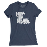 Louisiana State Shape Text Women's T-Shirt-Allegiant Goods Co. Vintage Sports Apparel