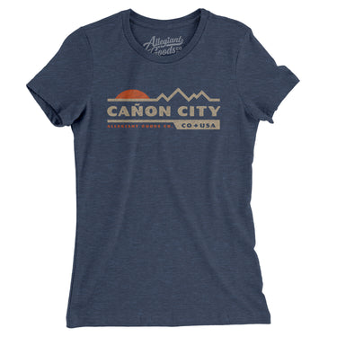 Cañon City Mountain Sunset Women's T-Shirt-Indigo-Allegiant Goods Co. Vintage Sports Apparel