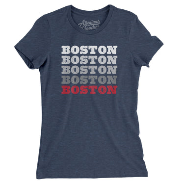 Boston Repeat Women's T-Shirt-Indigo-Allegiant Goods Co. Vintage Sports Apparel
