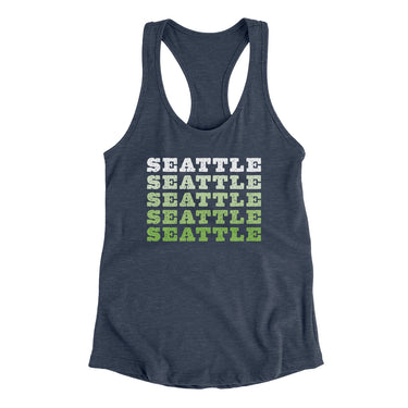 Seattle Repeat Women's Racerback Tank-Indigo-Allegiant Goods Co. Vintage Sports Apparel