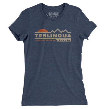 Terlingua Mountain Sunset Women's T-Shirt-Indigo-Allegiant Goods Co. Vintage Sports Apparel