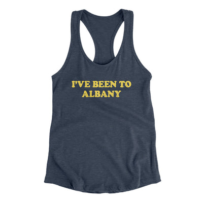 I've Been To Albany Women's Racerback Tank-Indigo-Allegiant Goods Co. Vintage Sports Apparel