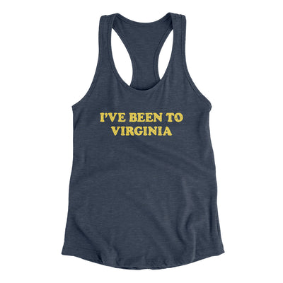 I've Been To Virginia Women's Racerback Tank-Indigo-Allegiant Goods Co. Vintage Sports Apparel