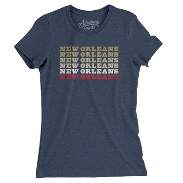 New Orleans Repeat Women's T-Shirt-Indigo-Allegiant Goods Co. Vintage Sports Apparel