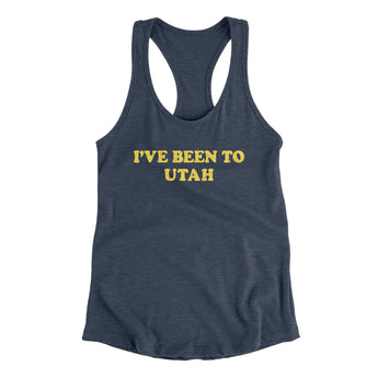 I've Been To Utah Women's Racerback Tank-Indigo-Allegiant Goods Co. Vintage Sports Apparel