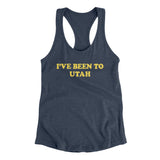 I've Been To Utah Women's Racerback Tank-Indigo-Allegiant Goods Co. Vintage Sports Apparel