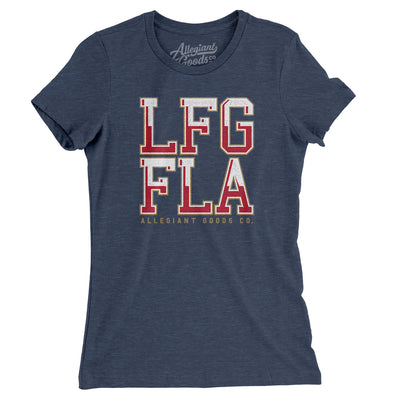 Lfg Fla Women's T-Shirt-Indigo-Allegiant Goods Co. Vintage Sports Apparel