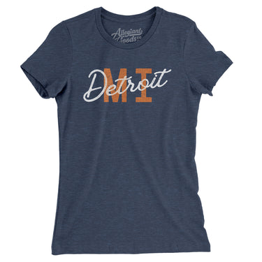 Detroit Mi Overprinted Women's T-Shirt-Allegiant Goods Co. Vintage Sports Apparel