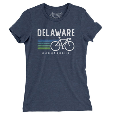 Delaware Cycling Women's T-Shirt-Indigo-Allegiant Goods Co. Vintage Sports Apparel
