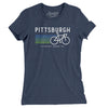 Pittsburgh Cycling Women's T-Shirt-Indigo-Allegiant Goods Co. Vintage Sports Apparel