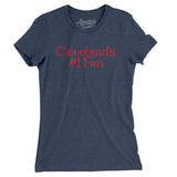 Cleveland's Number 1 Fan Women's T-Shirt-Indigo-Allegiant Goods Co. Vintage Sports Apparel