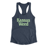 Kansas Weed Women's Racerback Tank-Indigo-Allegiant Goods Co. Vintage Sports Apparel