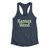 Kansas Weed Women's Racerback Tank-Indigo-Allegiant Goods Co. Vintage Sports Apparel