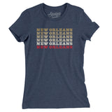 New Orleans Repeat Women's T-Shirt-Indigo-Allegiant Goods Co. Vintage Sports Apparel