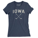 Iowa Golf Women's T-Shirt-Indigo-Allegiant Goods Co. Vintage Sports Apparel
