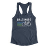 Baltimore Cycling Women's Racerback Tank-Indigo-Allegiant Goods Co. Vintage Sports Apparel