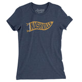 Nashville Pennant Women's T-Shirt-Indigo-Allegiant Goods Co. Vintage Sports Apparel