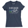 Chicago Cycling Women's T-Shirt-Indigo-Allegiant Goods Co. Vintage Sports Apparel
