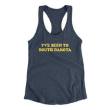 I've Been To South Dakota Women's Racerback Tank-Indigo-Allegiant Goods Co. Vintage Sports Apparel