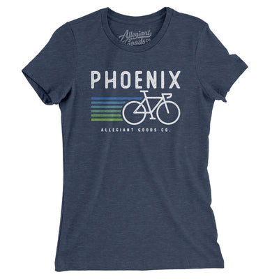 Phoenix Cycling Women's T-Shirt-Indigo-Allegiant Goods Co. Vintage Sports Apparel