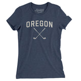Oregon Golf Women's T-Shirt-Indigo-Allegiant Goods Co. Vintage Sports Apparel