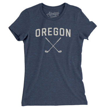 Oregon Golf Women's T-Shirt-Indigo-Allegiant Goods Co. Vintage Sports Apparel