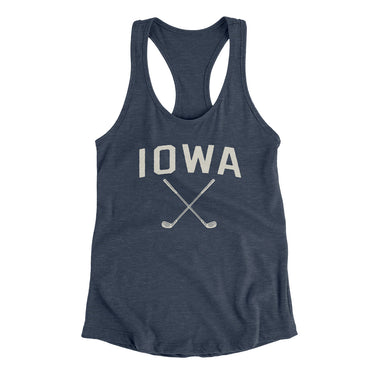 Iowa Golf Women's Racerback Tank-Indigo-Allegiant Goods Co. Vintage Sports Apparel