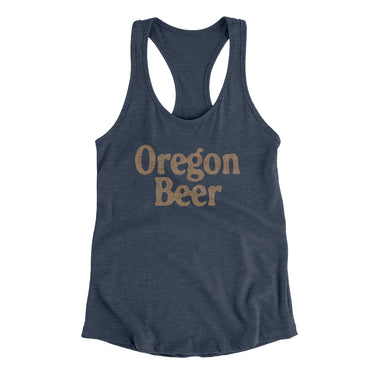 Oregon Beer Women's Racerback Tank-Indigo-Allegiant Goods Co. Vintage Sports Apparel