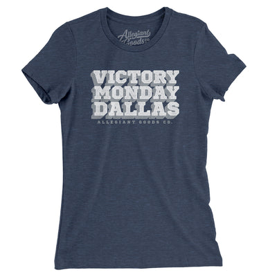 Victory Monday Dallas Women's T-Shirt-Indigo-Allegiant Goods Co. Vintage Sports Apparel