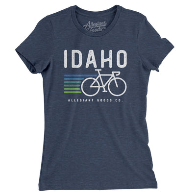 Idaho Cycling Women's T-Shirt-Indigo-Allegiant Goods Co. Vintage Sports Apparel