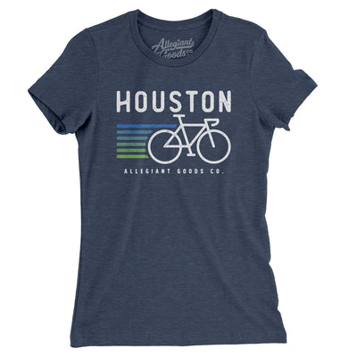 Houston Cycling Women's T-Shirt-Indigo-Allegiant Goods Co. Vintage Sports Apparel