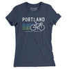 Portland Cycling Women's T-Shirt-Indigo-Allegiant Goods Co. Vintage Sports Apparel