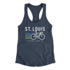 St. Louis Cycling Women's Racerback Tank-Indigo-Allegiant Goods Co. Vintage Sports Apparel