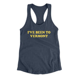 I've Been To Vermont Women's Racerback Tank-Indigo-Allegiant Goods Co. Vintage Sports Apparel