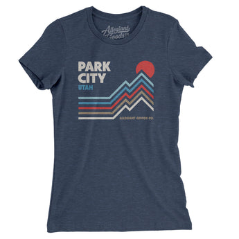 Park City Utah Women's T-Shirt-Indigo-Allegiant Goods Co. Vintage Sports Apparel