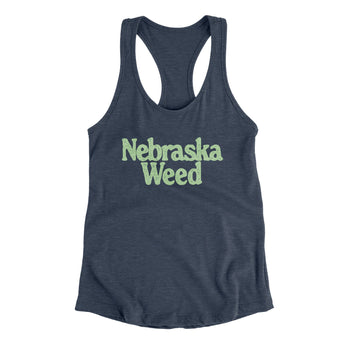 Nebraska Weed Women's Racerback Tank-Allegiant Goods Co. Vintage Sports Apparel
